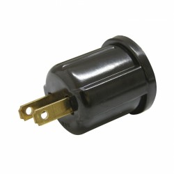 PORTALAMPARA CON CLAVIJA NEGRO 127V SURTEK 136669