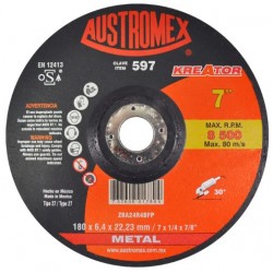 DISCO DESBASTE METAL T-27 7X1/4X7/8 597 AUSTROMEX