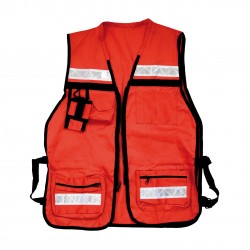 CHALECO BRIGADISTA NARANJA PORTGAFETE CHBR-CPGN