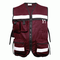 CHALECO BRIGADISTA VINO UNITALLA CHB-VI