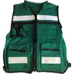 CHALECO BRIGADISTA VERDE BANDERA UNITALLA CHALB-VERB