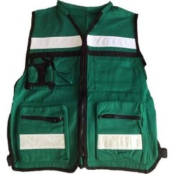 CHALECO BRIGADISTA VERDE BANDERA UNITALLA CHALB-VERB