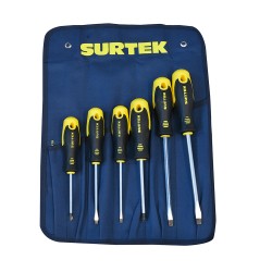 6 DESTORNILLADORES BIMATERIALES COMBINADOS SURTEK D200B