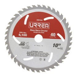 DISCO SIERRA CIRCULAR 10" 40 DIENTES URREA DSM1040