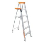 Escalera De Tijera, Aluminio, Tipo ll, 5 Escalones